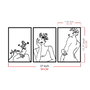 Wallity Flower Face Woman Escultura de Pared en Negro